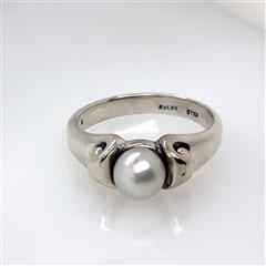 James Avery Pearl Sterling Silver Scroll Ring